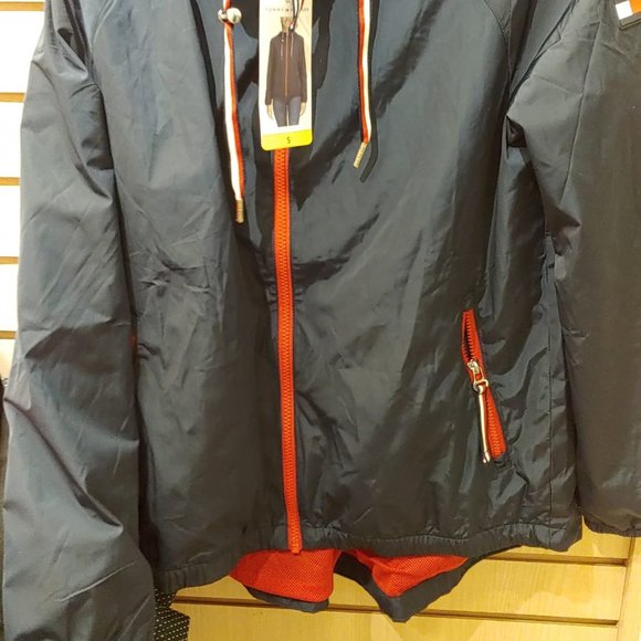 Tommy Hilfiger Ladies' Windbreaker Hoodie Jacket Navy - Picture 3 of 15